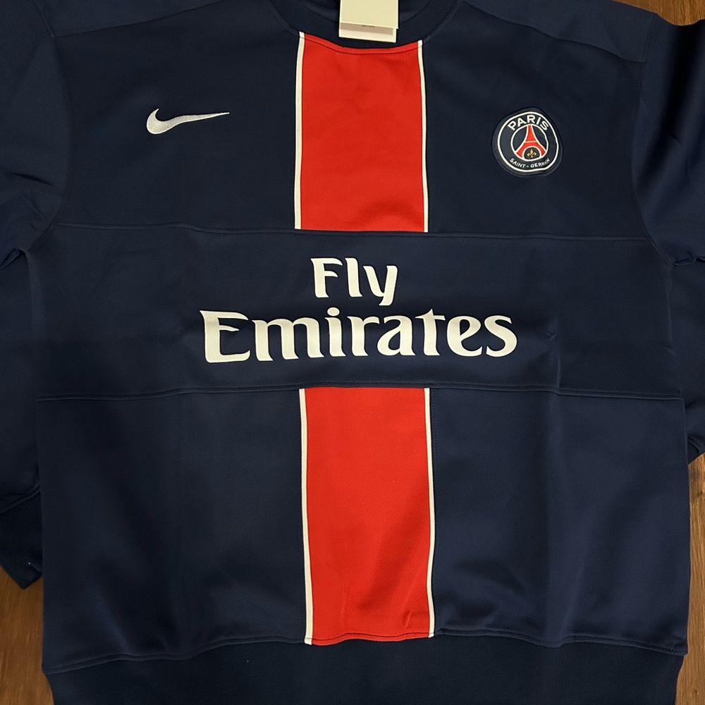 Nike PSG Navy and Red Sweatshirt